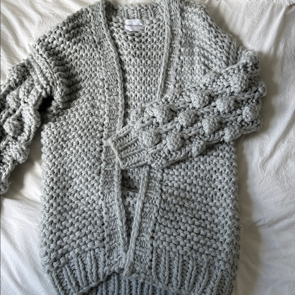 Chunky Knit Cardigan Sweater